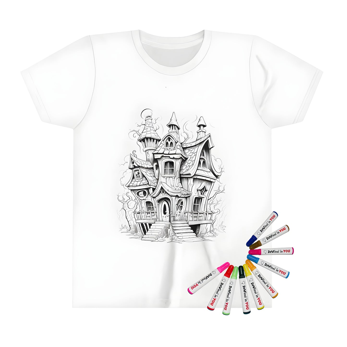 Whimsical fantasy house t-shirt design