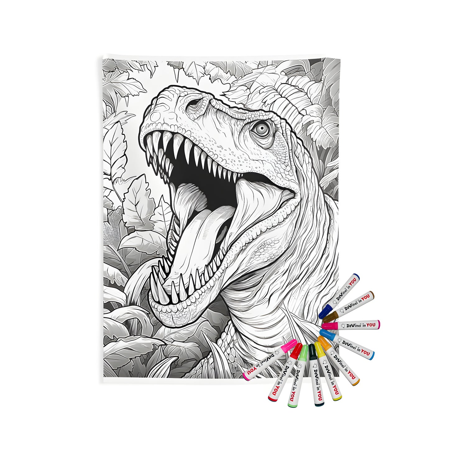 Indoor wall tapestries, dinosaur print, T-Rex decor, prehistoric jungle art