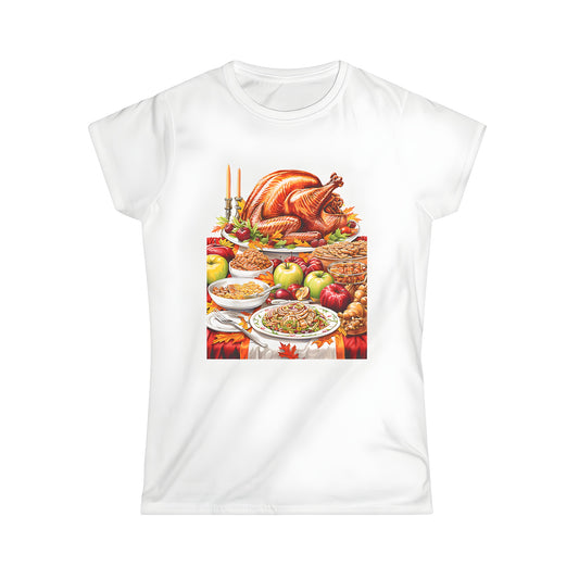 Women's Thanksgiving Turkey Graphic Tee by [Brand Name]