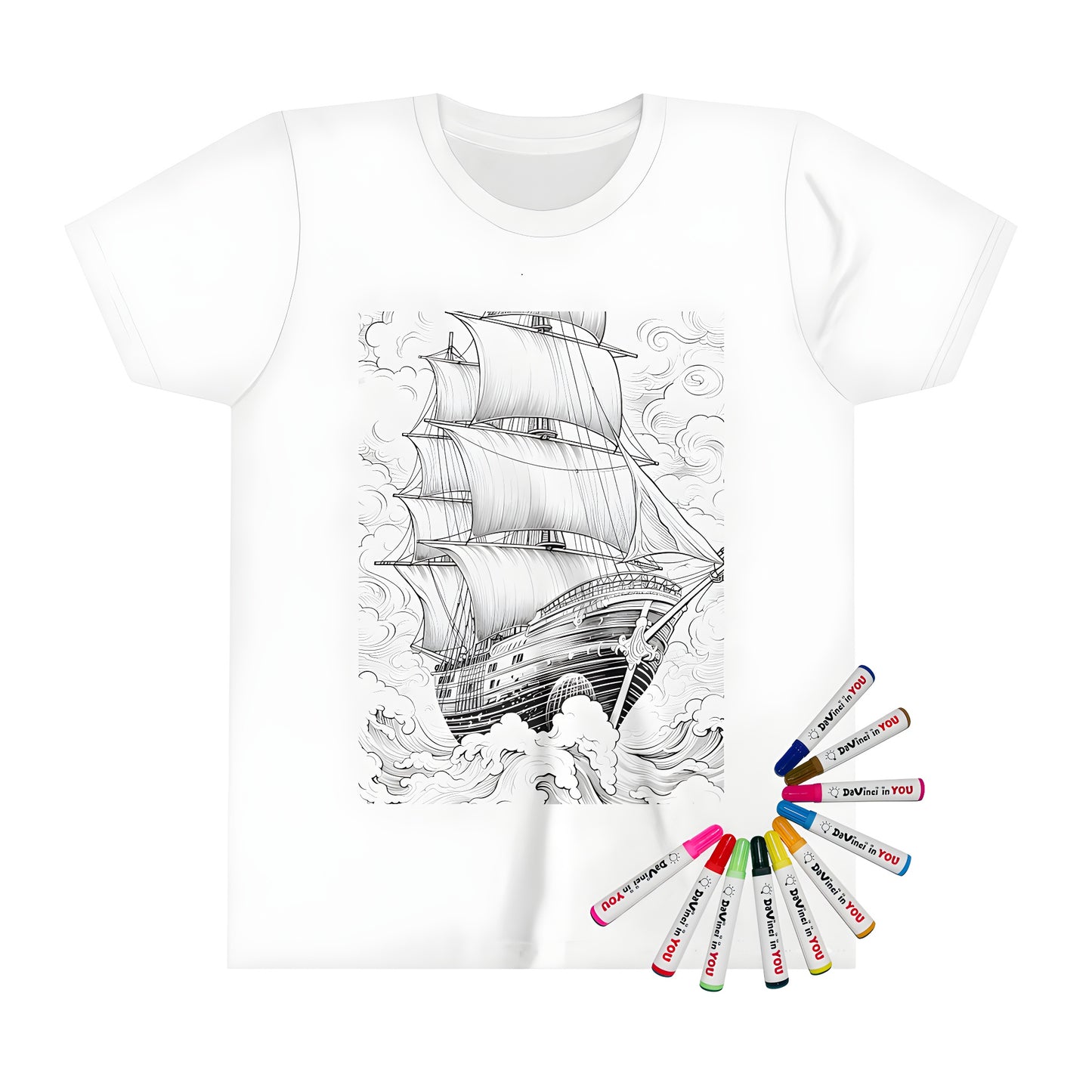 Kids t-shirt with vintage ship design