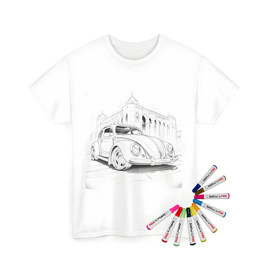 Vintage Car, Retro Car, Classic Car illustration on Unisex T-shirt