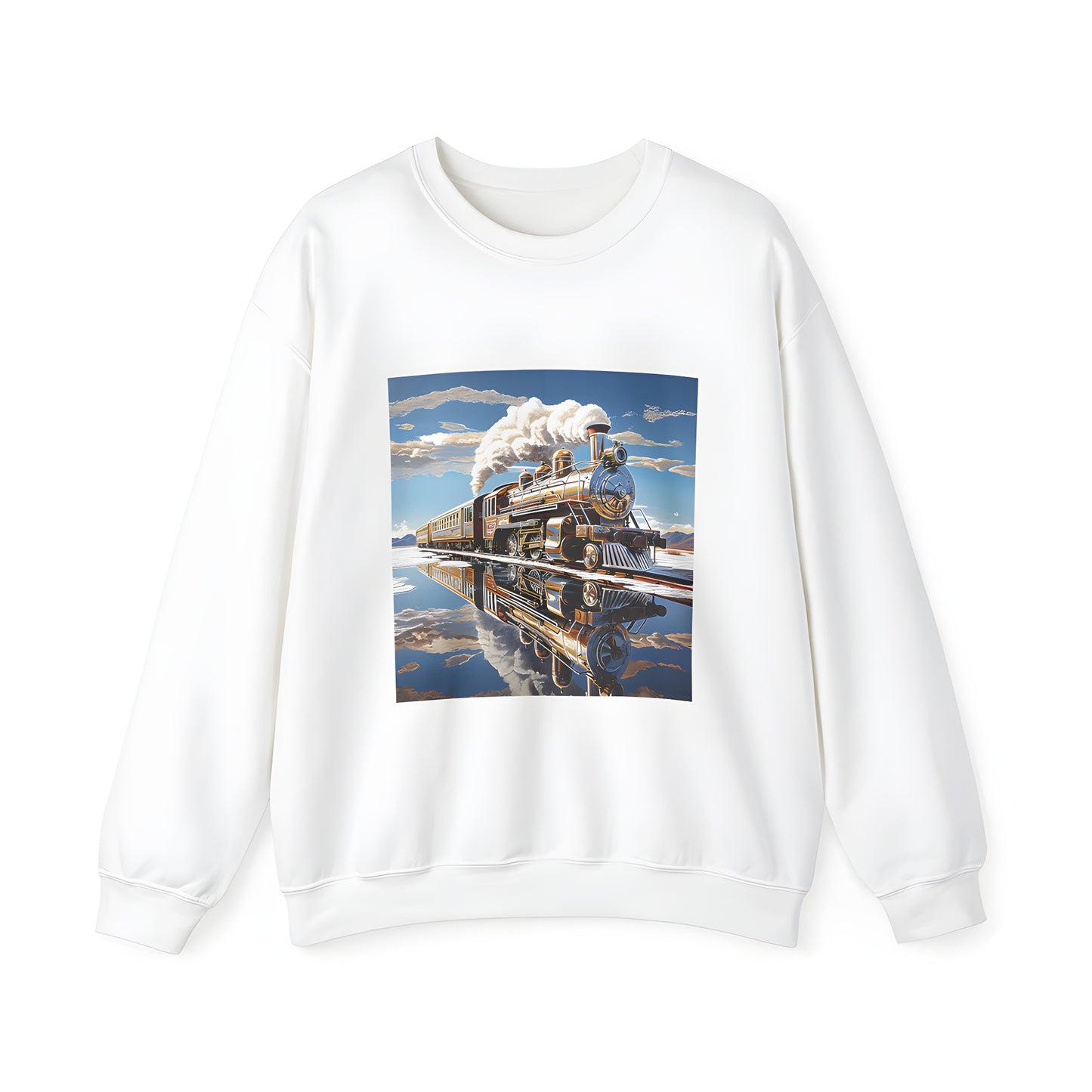 Vintage Train Print Adult Sweatshirt