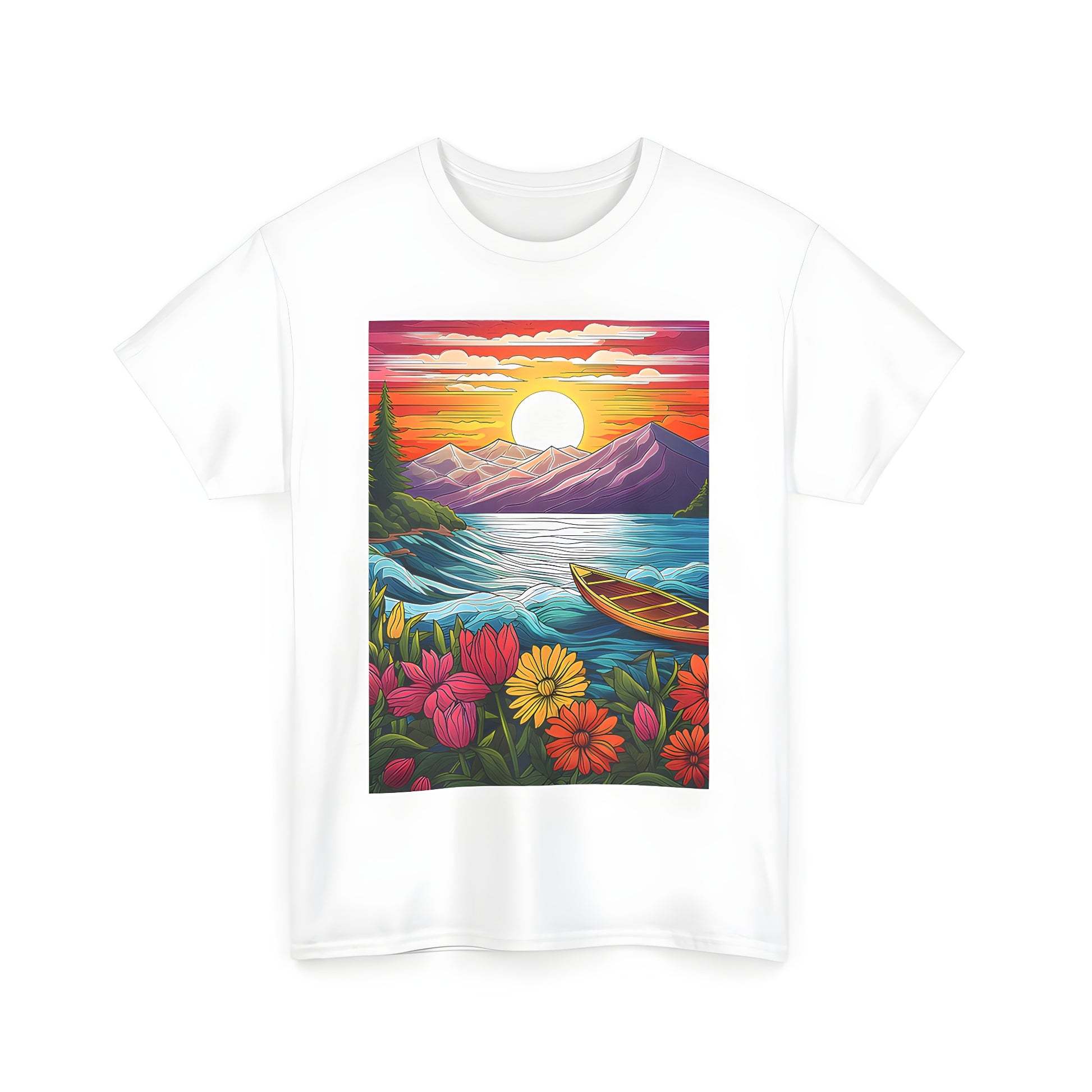 Colorful landscape t shirt