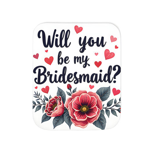 Colorful bridesmaid proposal invitation blanket