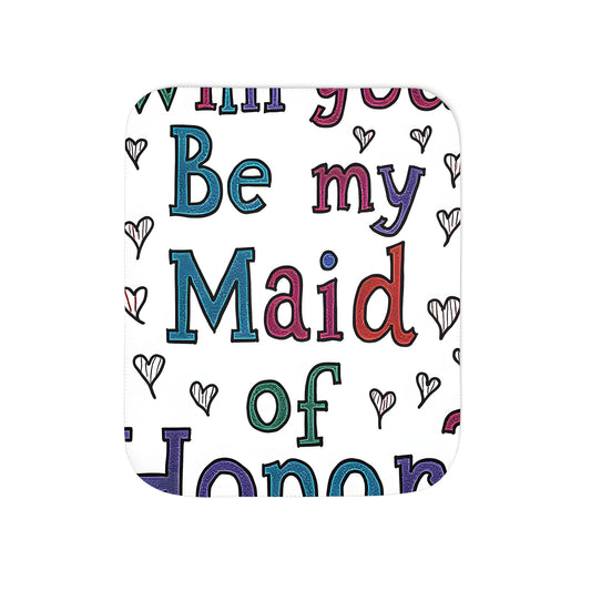 Colorful blanket proposal gift for Maid of Honor, Bridesmaid Proposal, Matron of Honor Gift