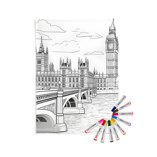 Big Ben London skyline print Indoor Wall Tapestry home decor UK