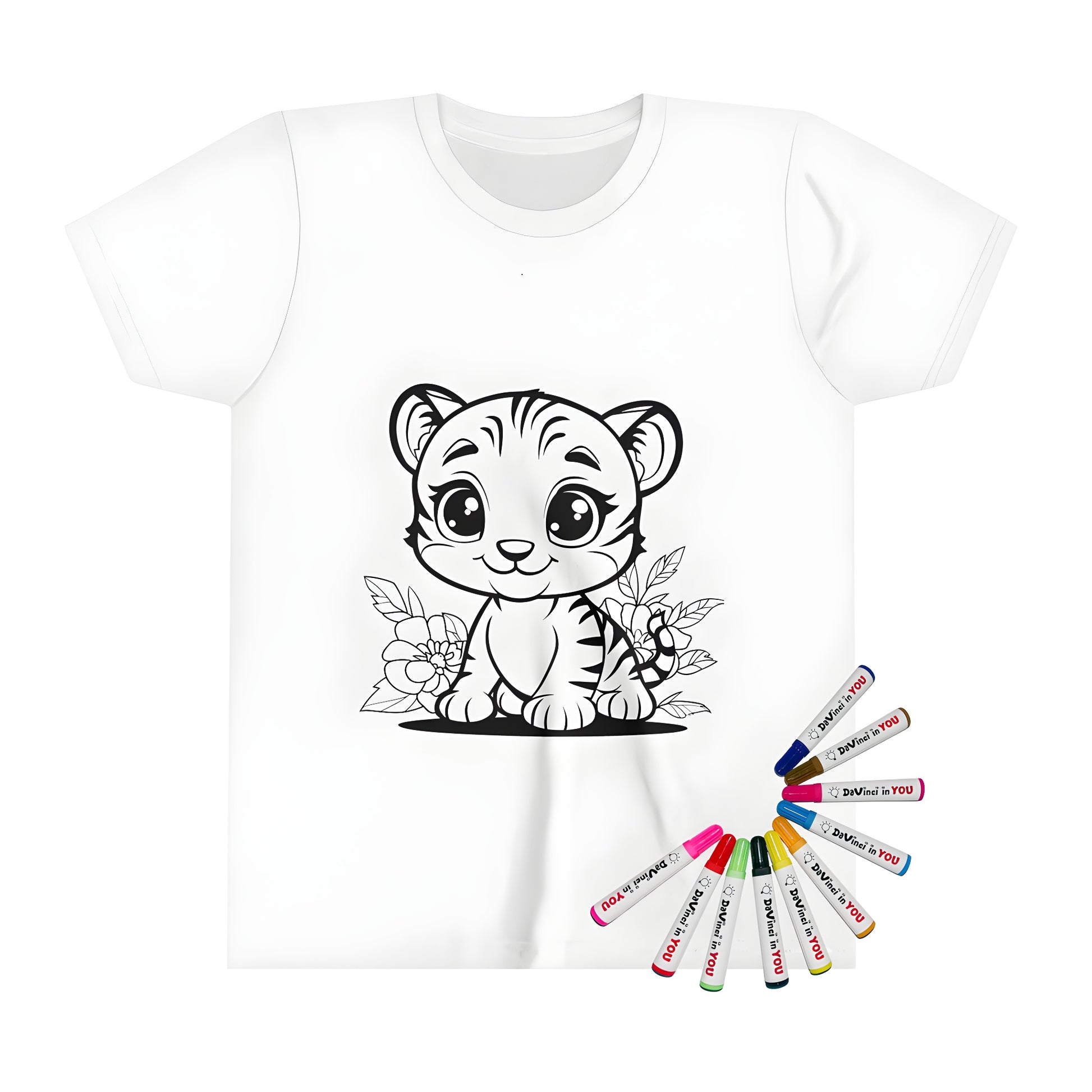 Colorful baby tiger design kid's t-shirt