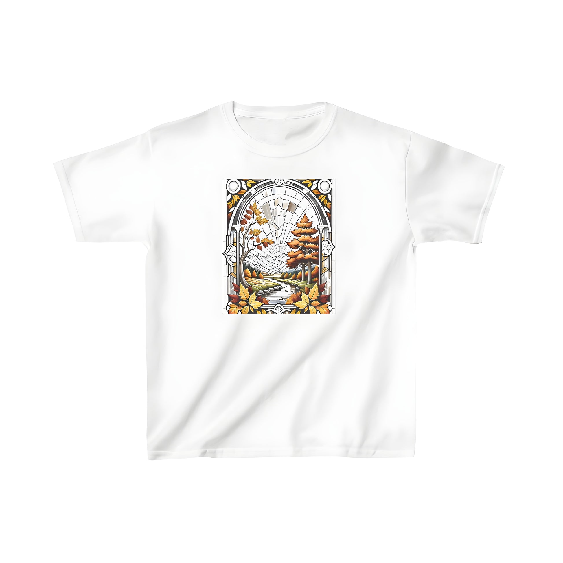 Vibrant Stained Glass Art Inspired Kid's T-shirt