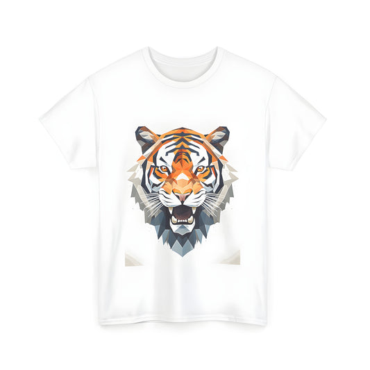 Colorful Graphic Design Unisex T-Shirt for Men and Women, Abstract Tiger Print Tee