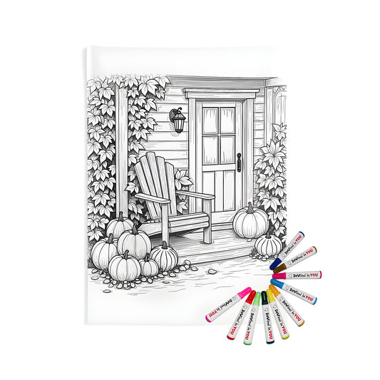Free Cottage Porch Coloring Page (Printable PDF) – Davinci in You