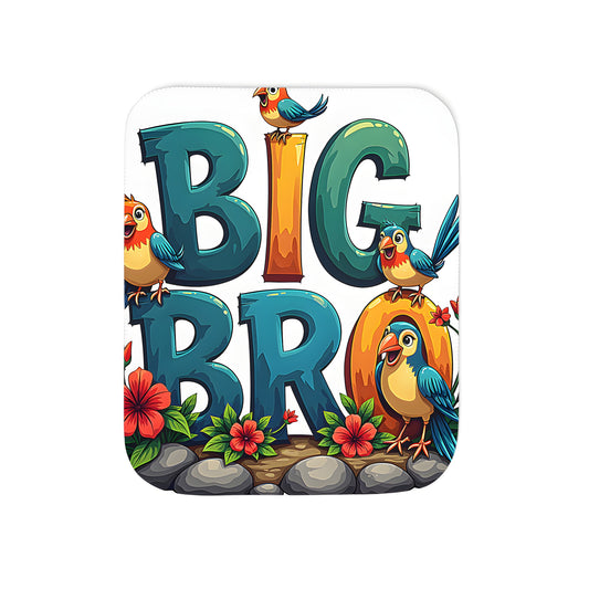 Colorful graphic blanket for brother or big bro