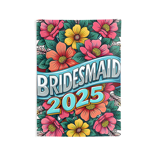 Vibrant floral wedding decoration, colorful bridesmaid design tapestry for indoor wall decor