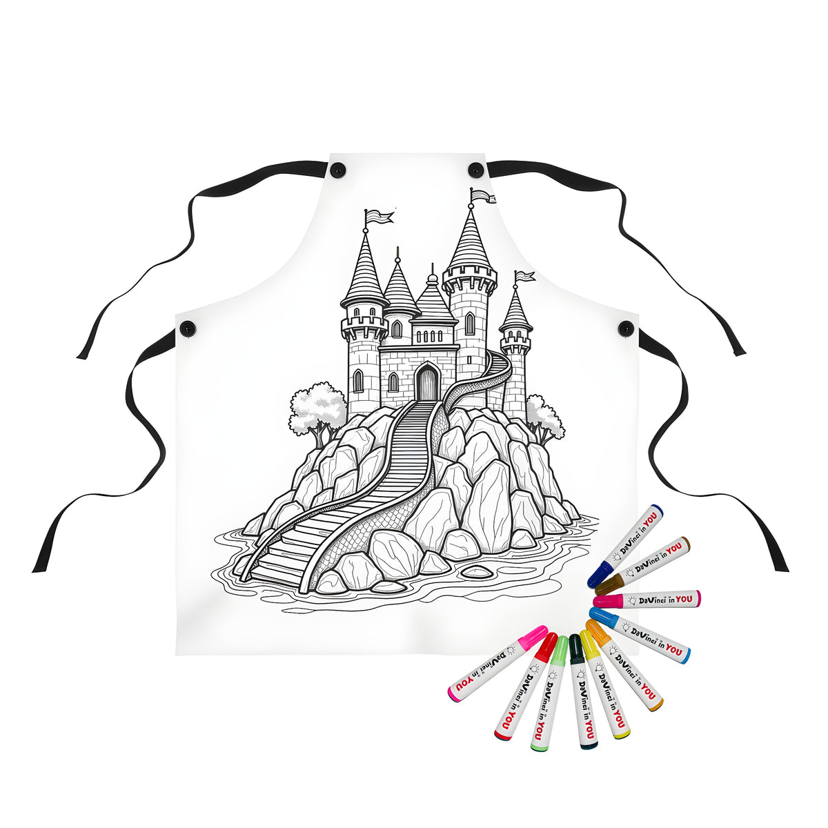 Castle Apron Medieval Castle Apron Coloring Kit – Davinci in You