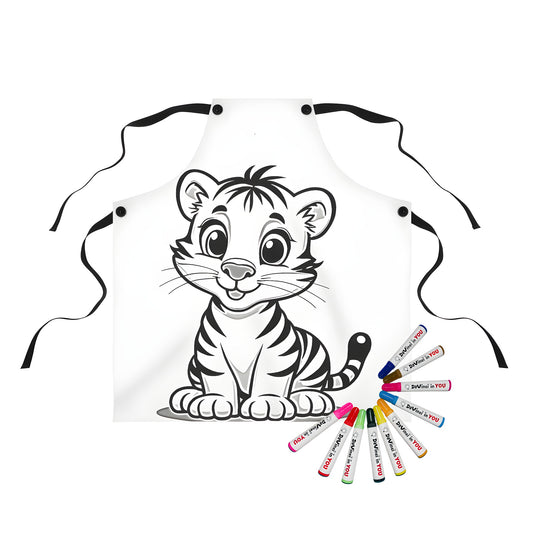 Apron with fun tiger design