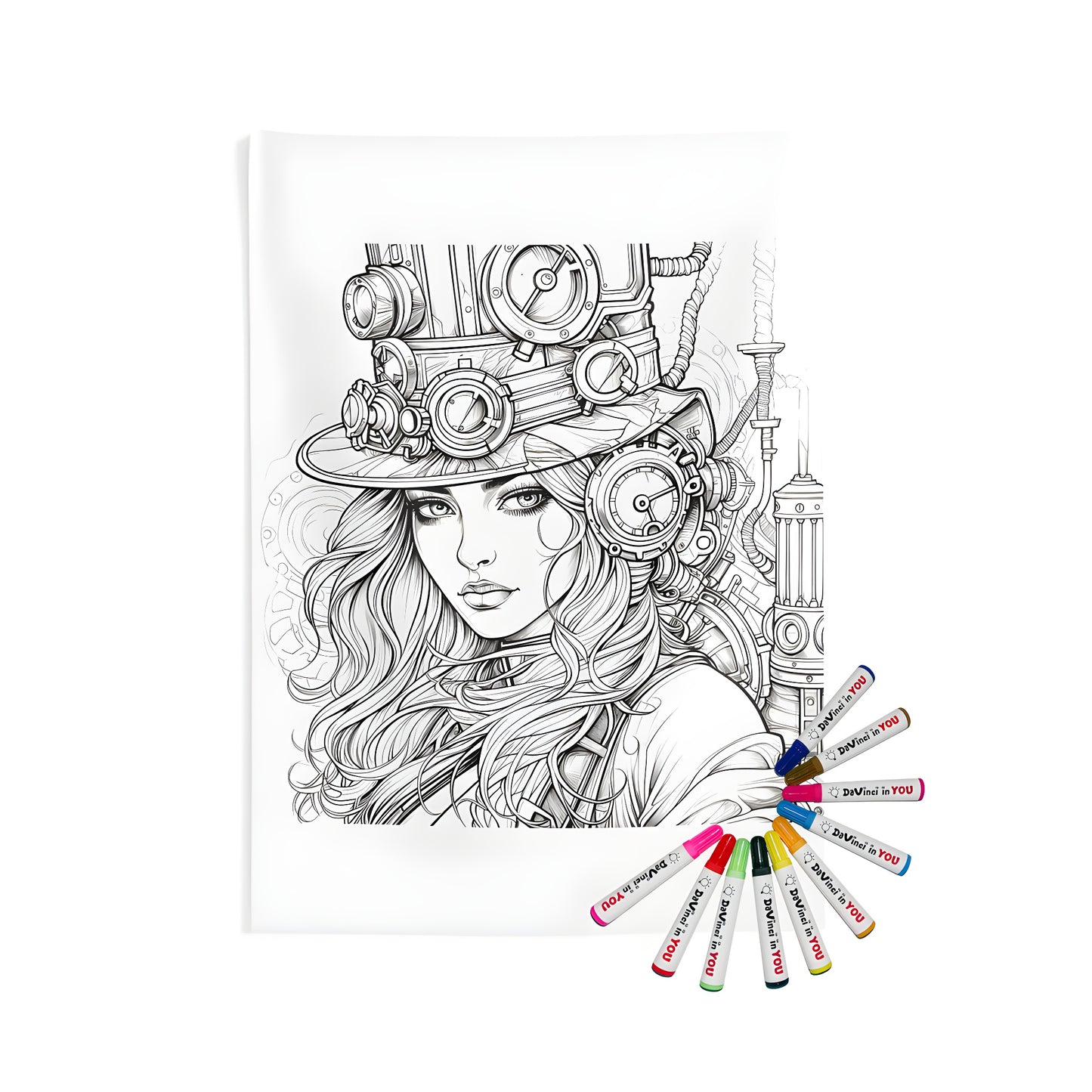 Indoor wall tapestries for adults, steampunk fashion decor, science fiction art