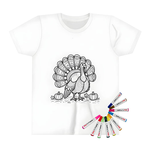 Kids' t-shirt with turkey-themed design