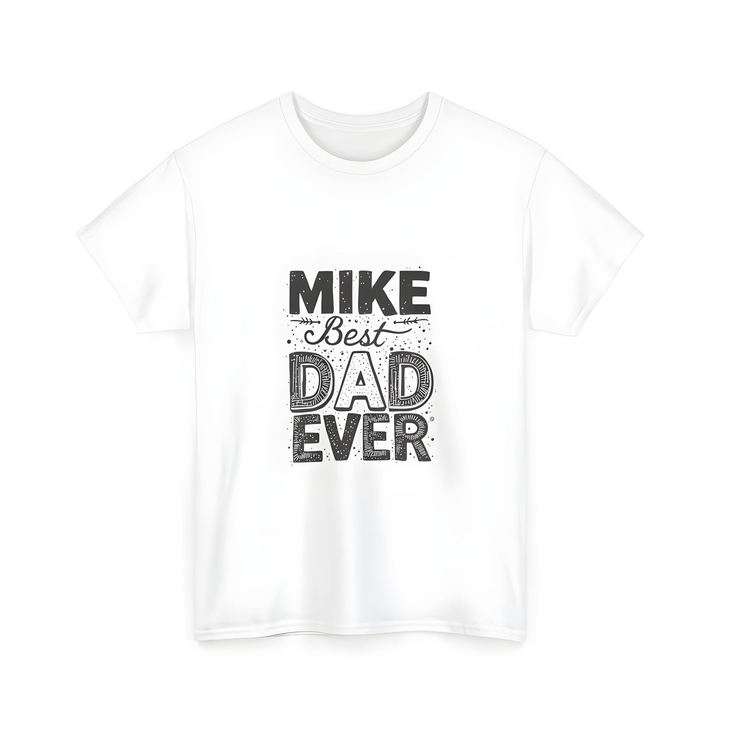 Colorful graphic t-shirt featuring 'Best Dad Ever' typography design perfect for father's day or dads appreciation gift