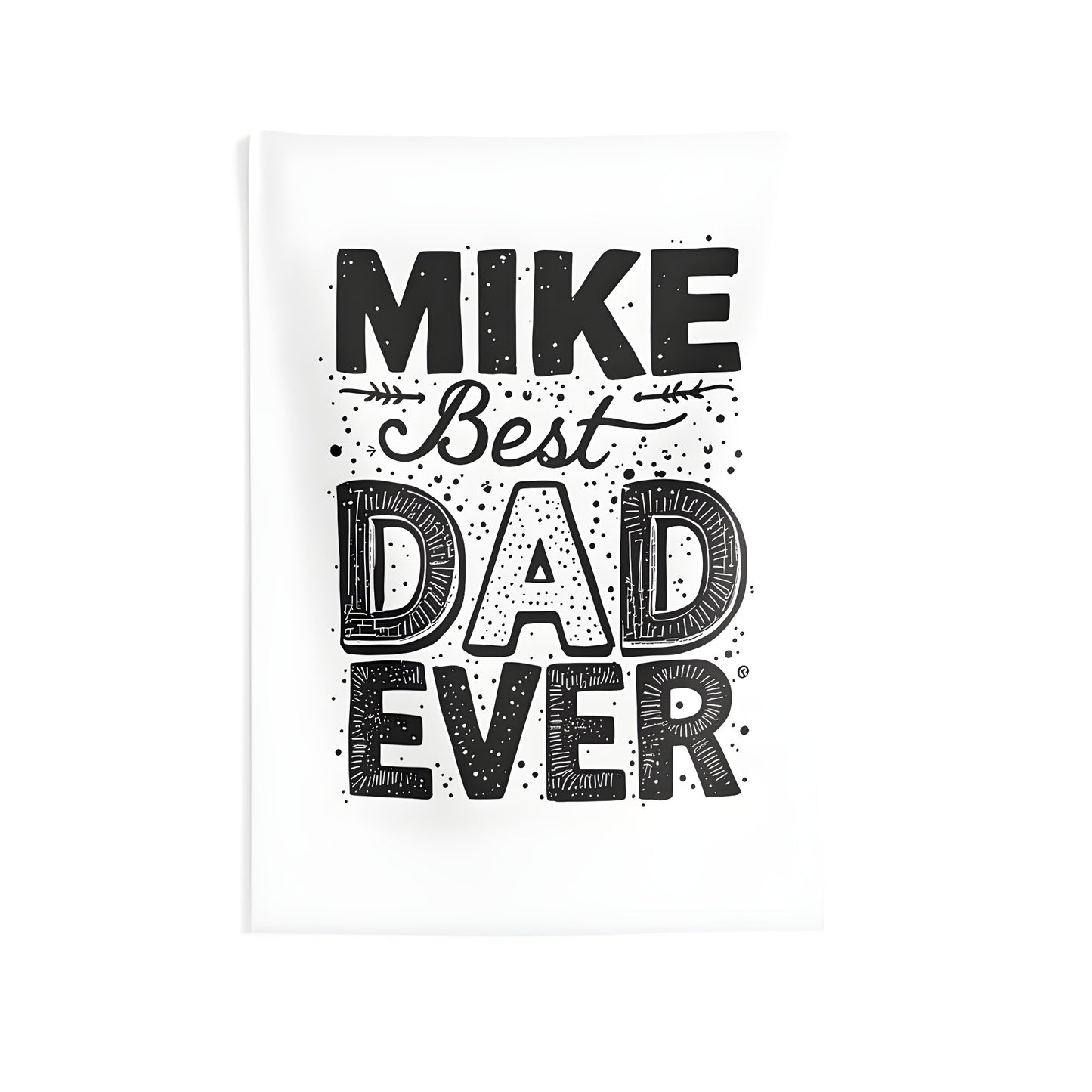 Colorful graphic design indoor wall tapestry for Dad, Father's Day gift idea, best dad ever decoration