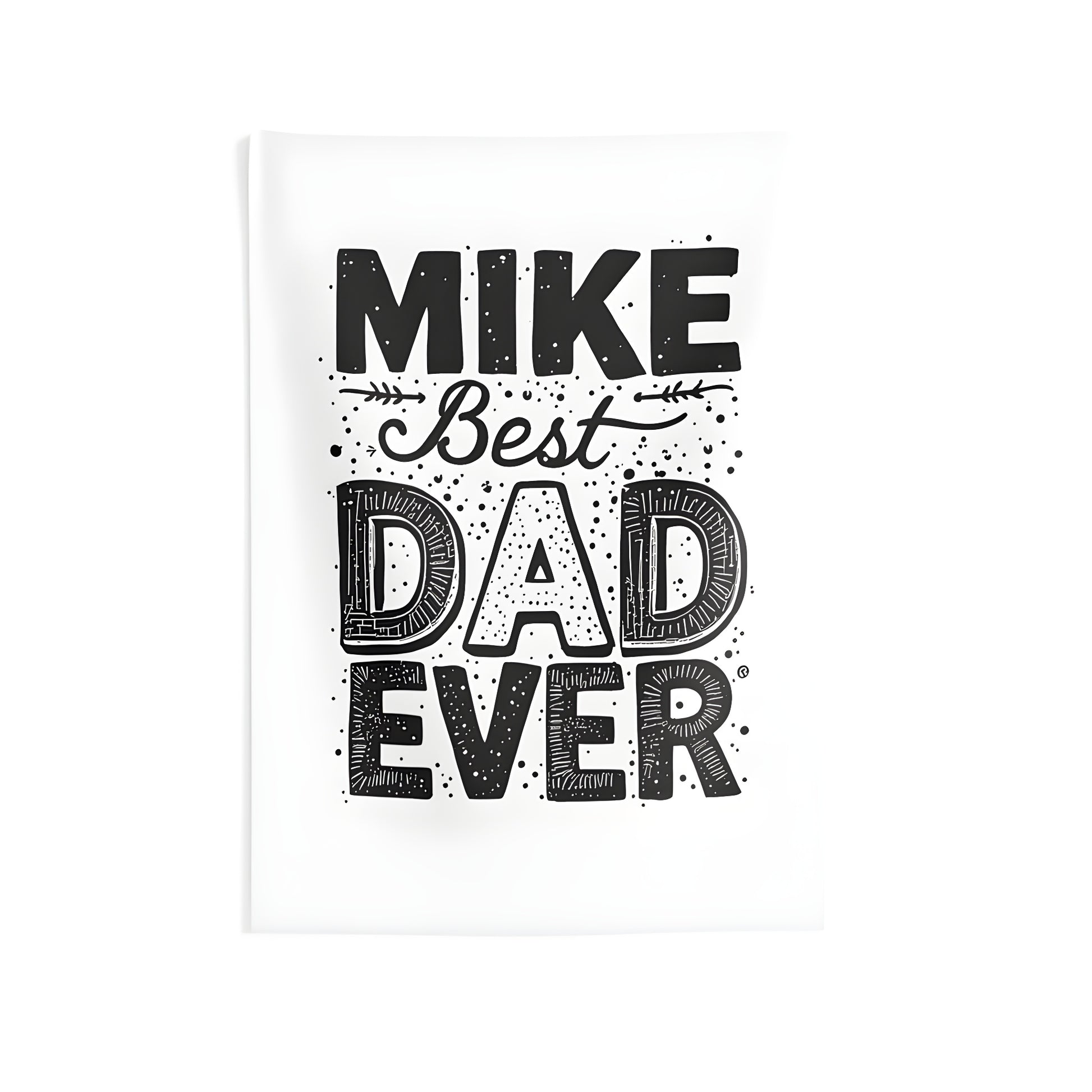 Colorful graphic design indoor wall tapestry for Dad, Father's Day gift idea, best dad ever decoration