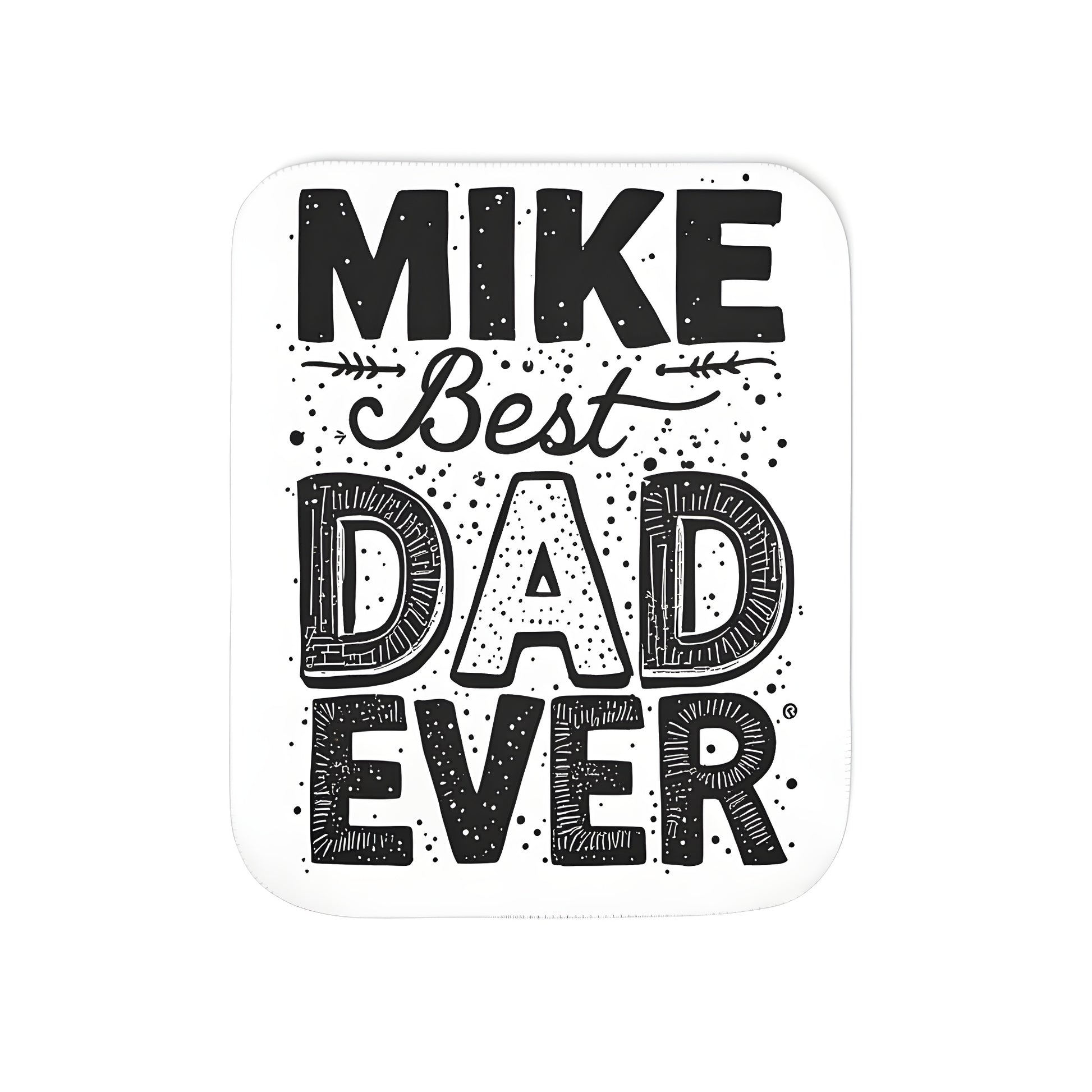 Vibrant colorful blanket design featuring 'Best Dad Ever' typography, perfect for Dads Day gifts or special father figures