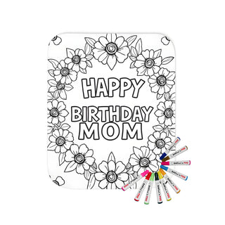 Holiday and family coloring blanket design