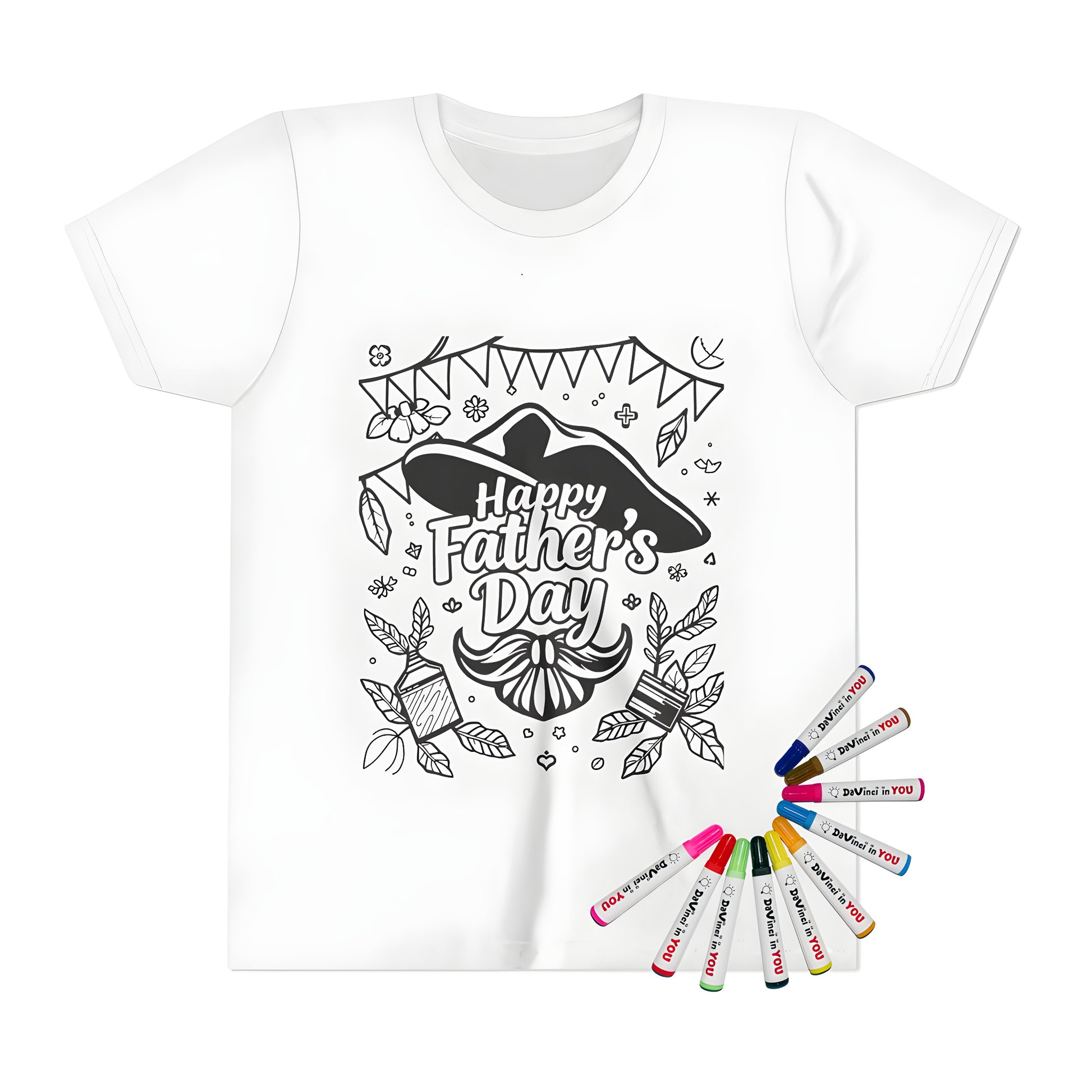 Father's Day t-shirts for kids with colorful designs and festive themes