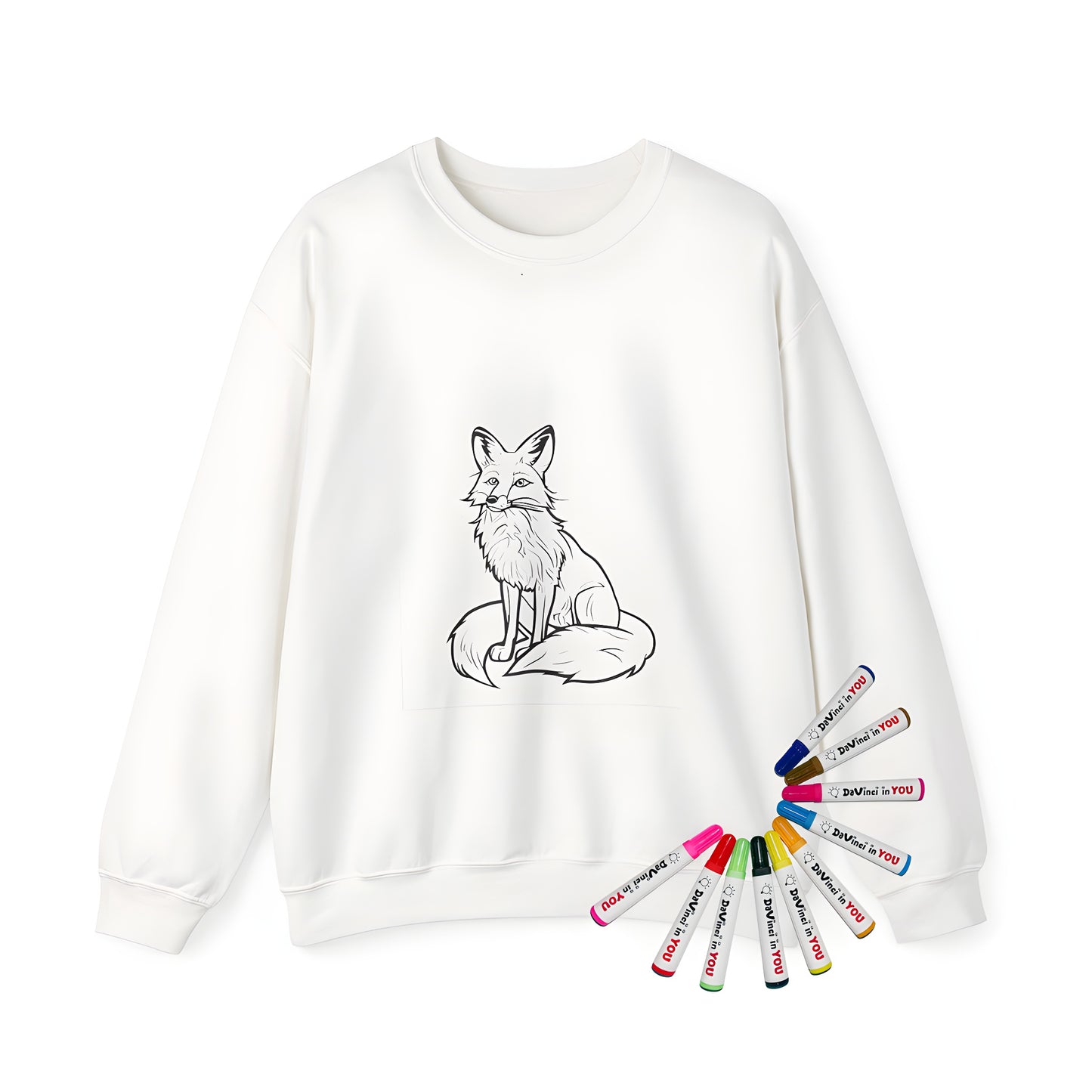 Adult sweatshirt with cute raccoon-inspired fox art design, great for adulting relaxation and stress relief activities