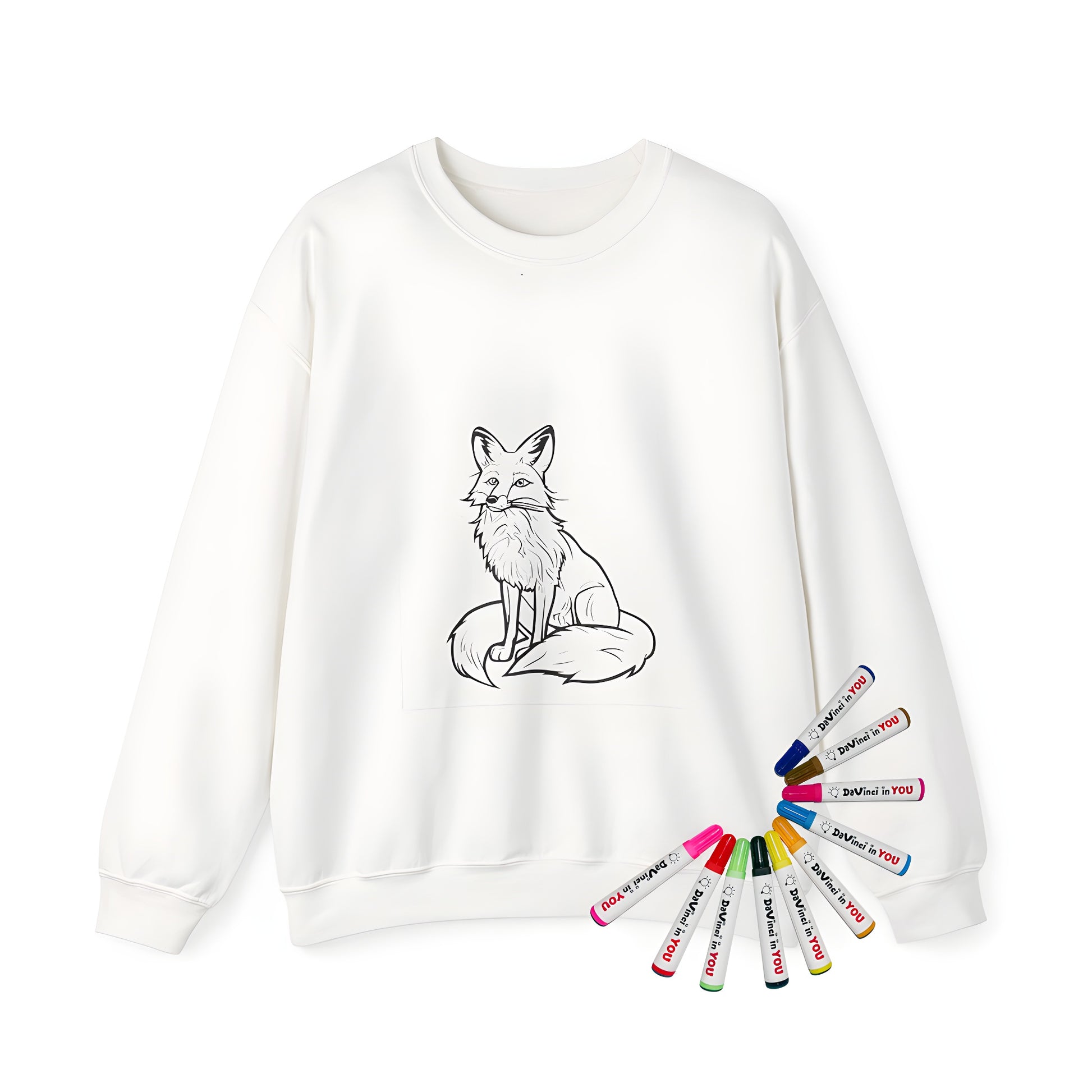 Adult sweatshirt with cute raccoon-inspired fox art design, great for adulting relaxation and stress relief activities