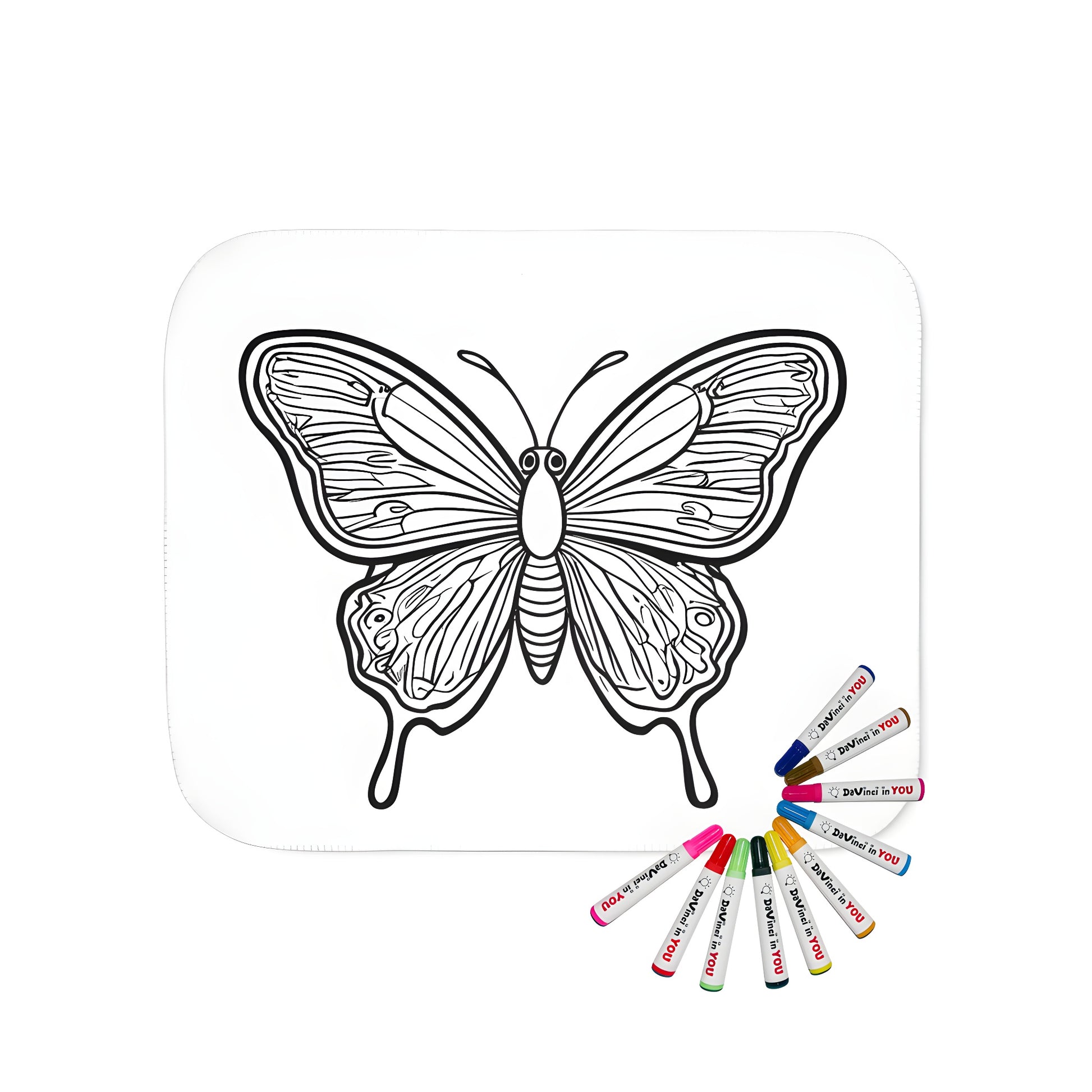 Detailed butterfly design blanket with intricate wing patterns