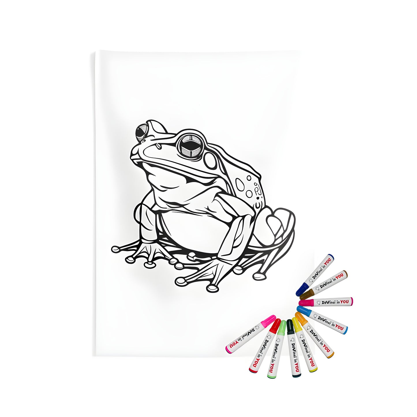 Colorful Tree Frog Wall Hanging with Fabric Markers Included