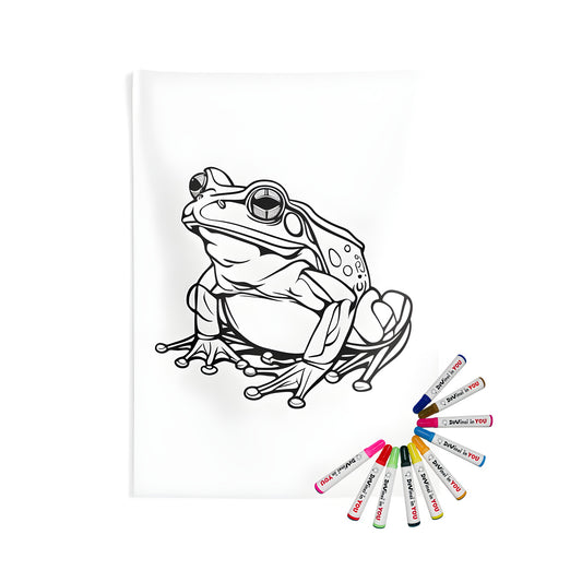 Colorful Tree Frog Wall Hanging with Fabric Markers Included