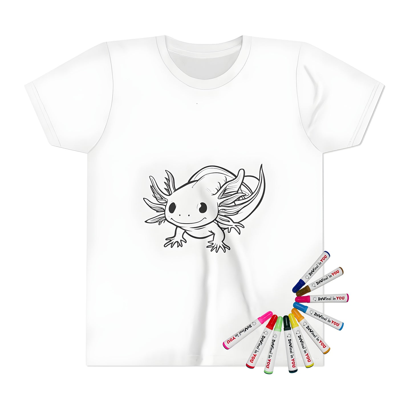 Colorful axolotls illustration t-shirt