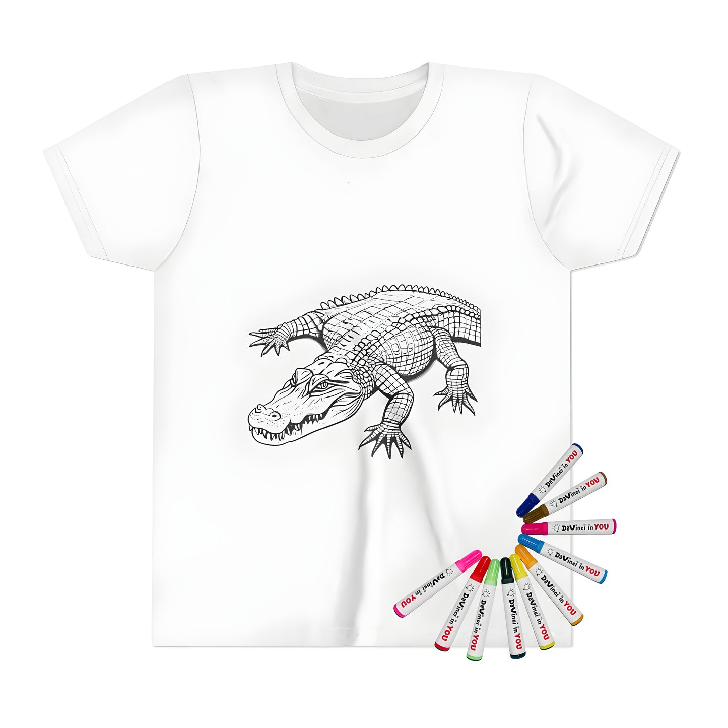 Kids t-shirt with fun crocodile illustration
