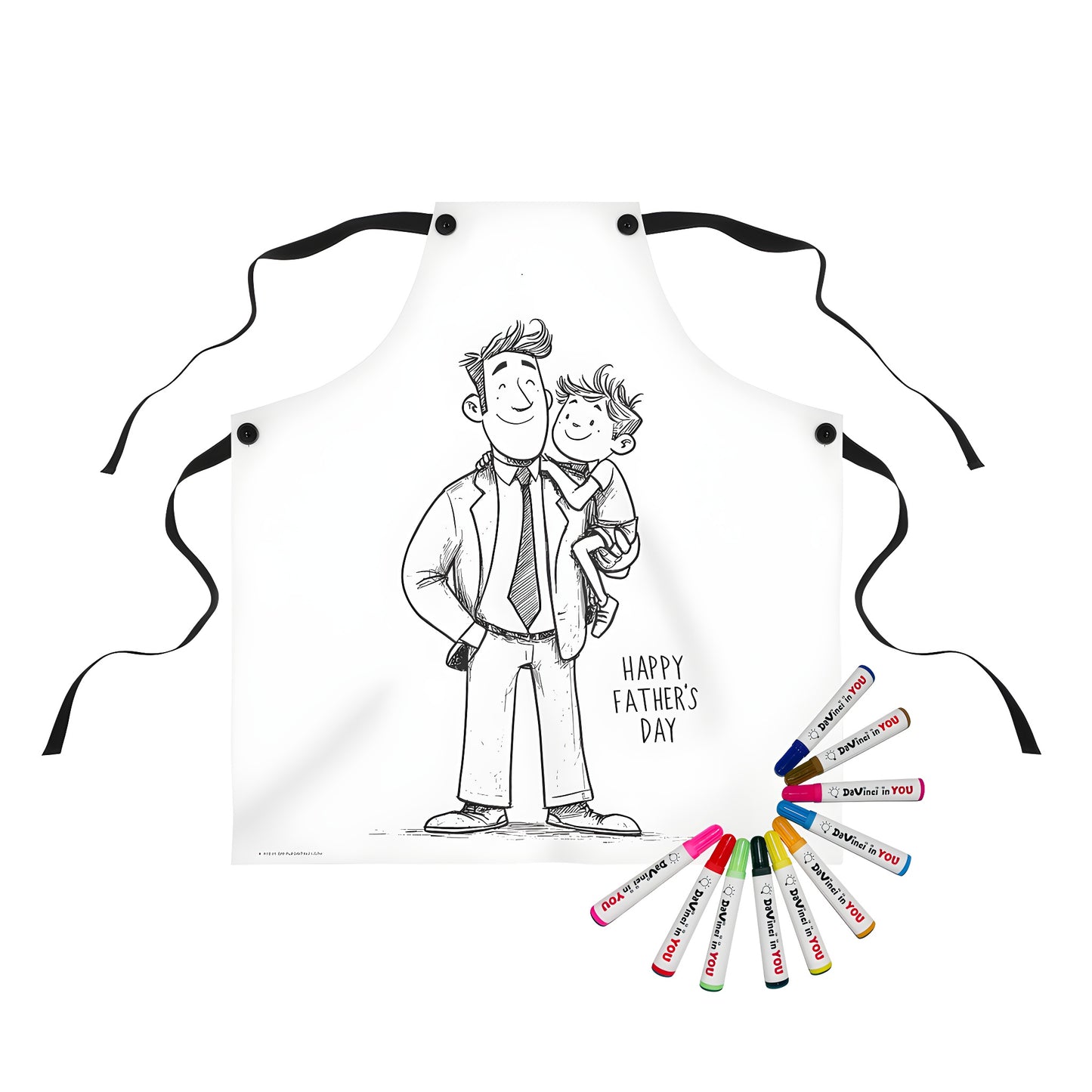 Coloring kit apron for dad gifts, fathers day presents, unique fatherhood symbol