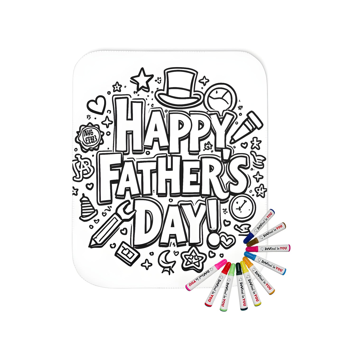 Father's Appreciation Day, Dad's Special Day, Dads' Sunday coloring page blanket
