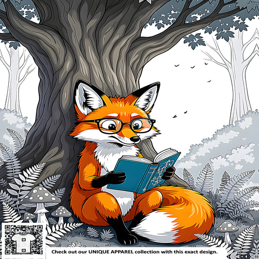 Colorful Graphic Design - Fox Reading Book