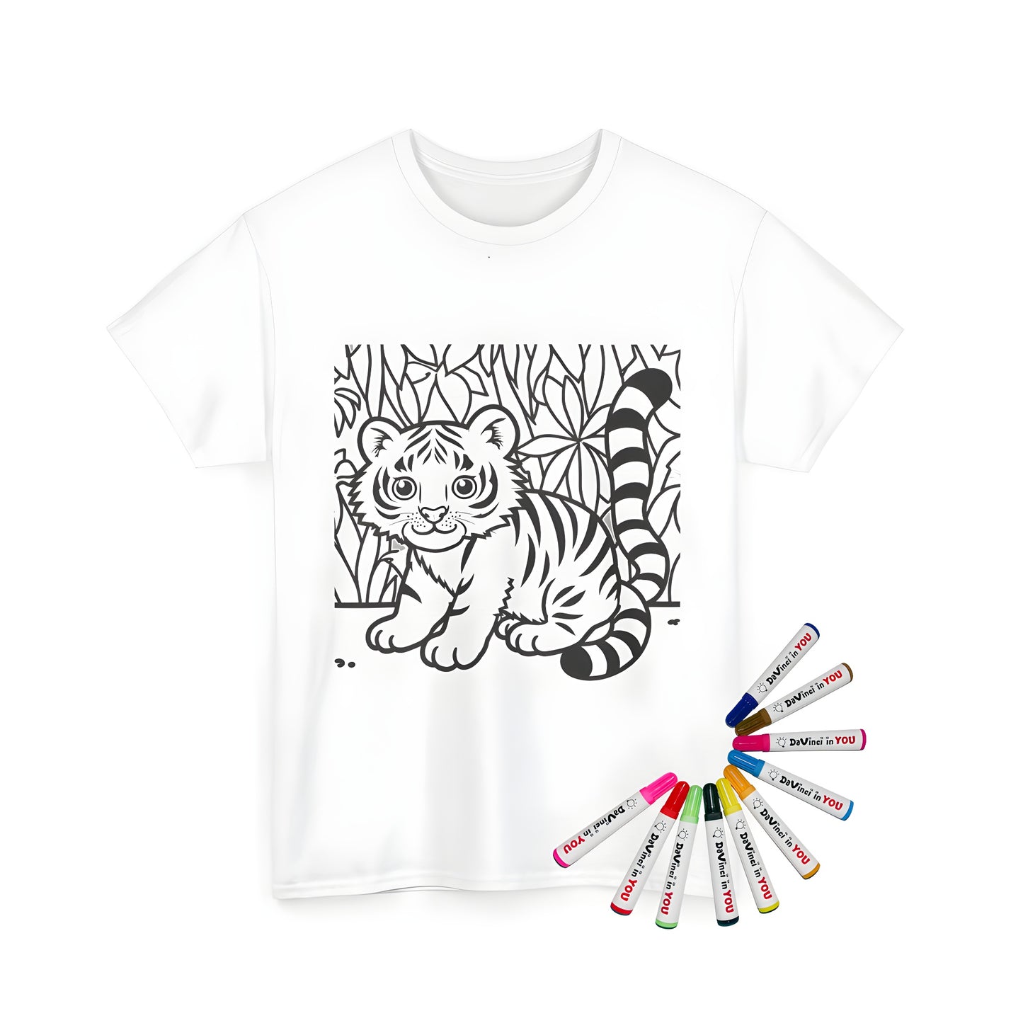 Unisex baby tiger onesie coloring kit
