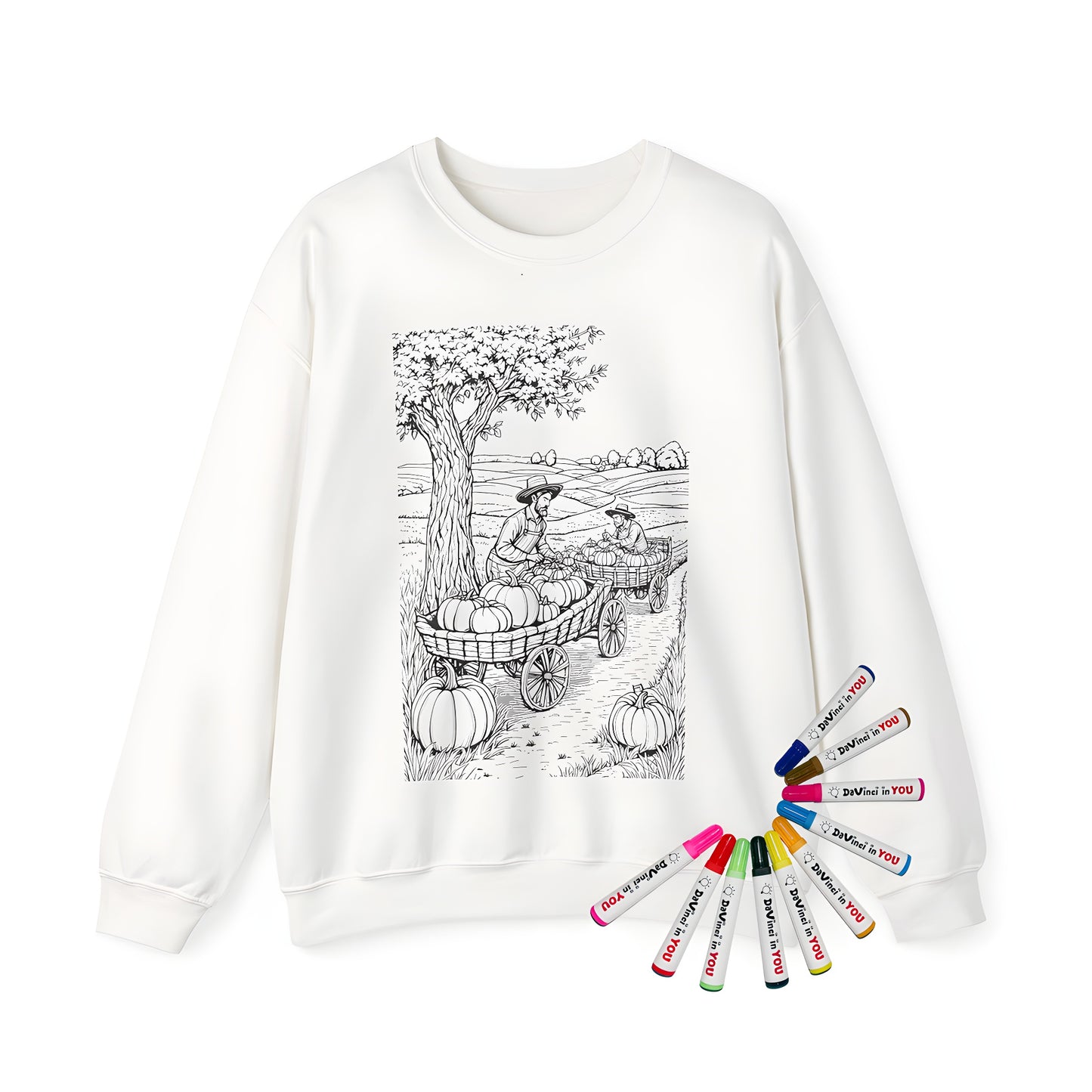 Adult Sweatshirt Coloring Kit with 10 Fabric Markers - Harvest