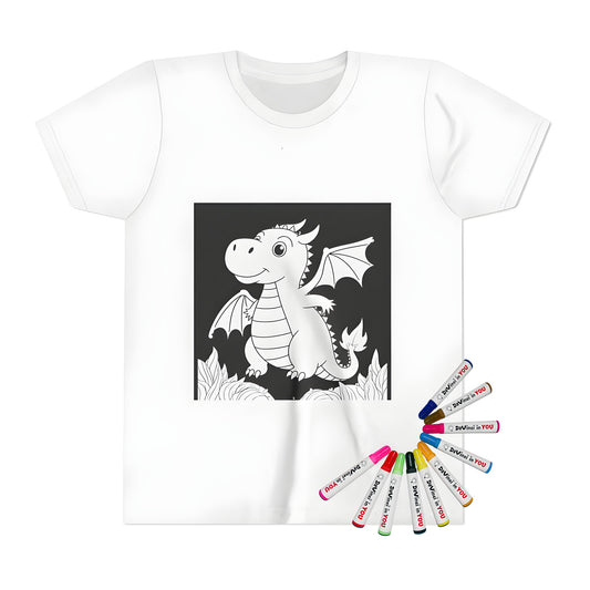 Colorful kid's t-shirt featuring an adorable dragon design