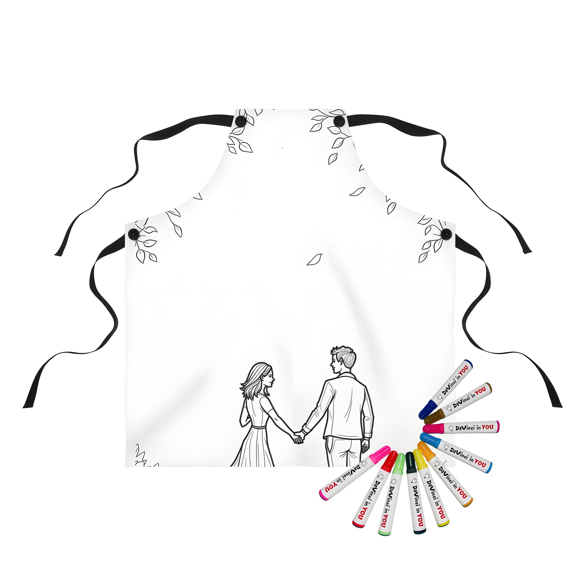 Apron for couples, partner apron, duo coloring pages, love aprons, husband and wife aprons, adult coloring kit