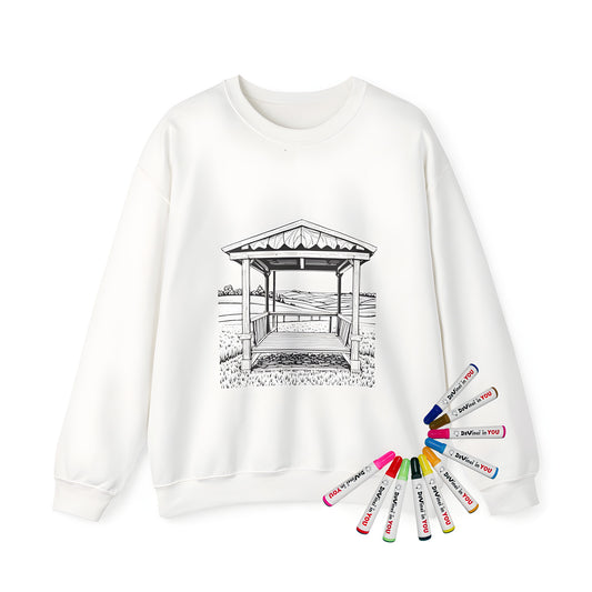 Adult Sweatshirt Coloring Kit with 10 Fabric Markers - Gazebo