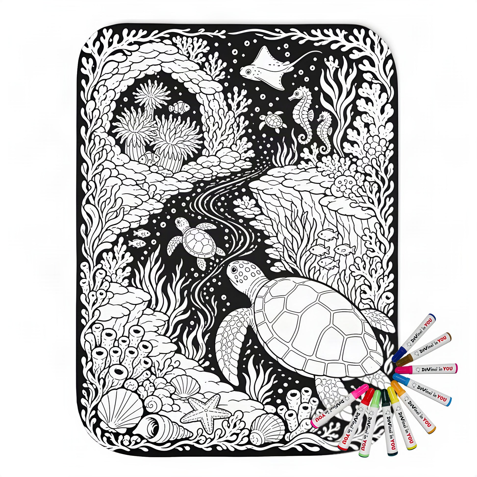 Color your own sherpa coloring blanket with 20 fabric markers
