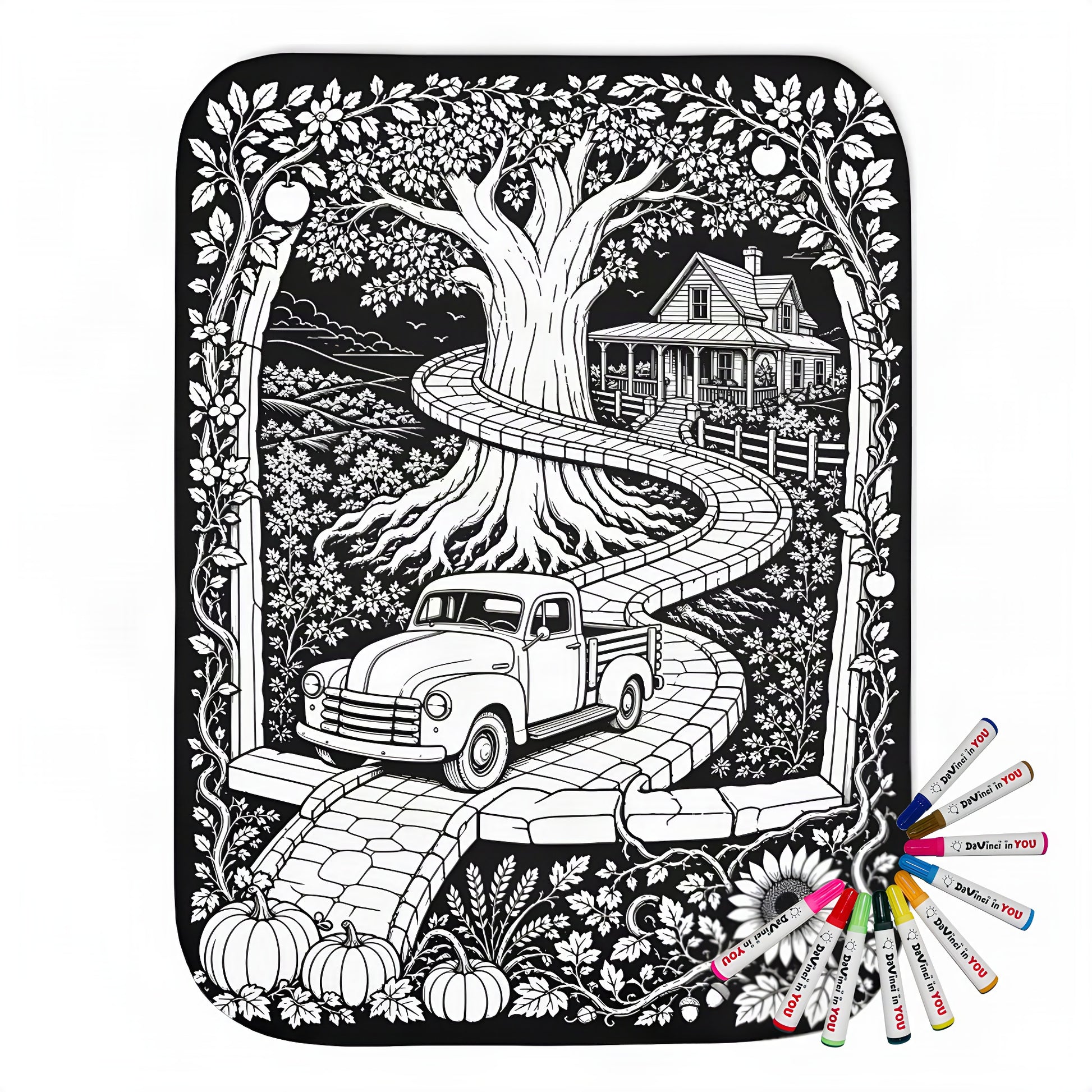 Color your own sherpa coloring blanket with 20 fabric markers