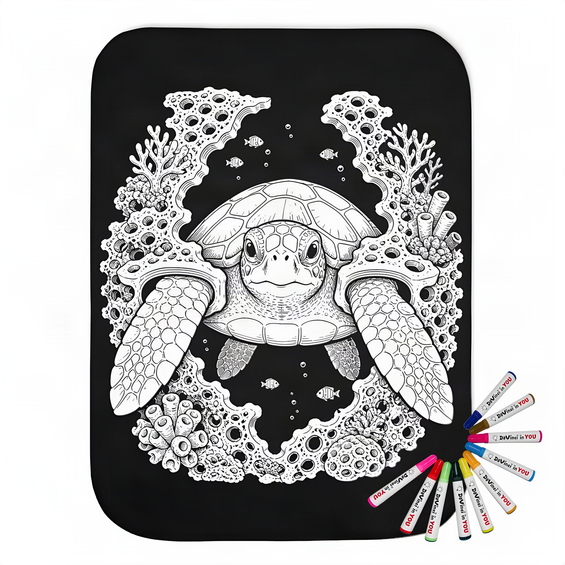 Color your own sherpa coloring blanket with 20 fabric markers