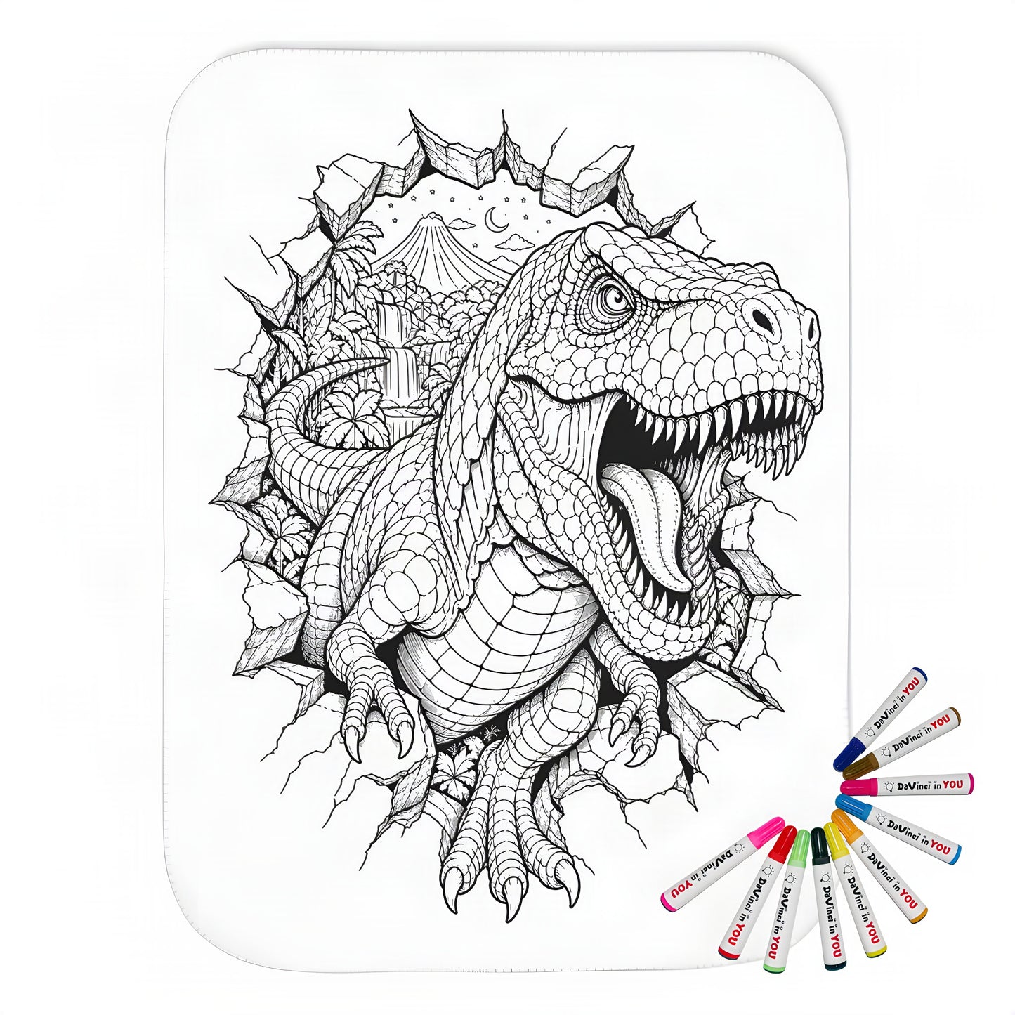 Color your own sherpa coloring blanket with 20 fabric markers