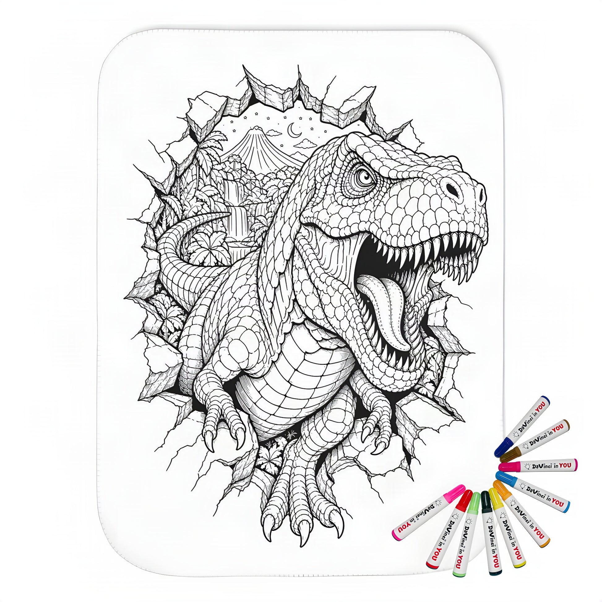 Color your own sherpa coloring blanket with 20 fabric markers