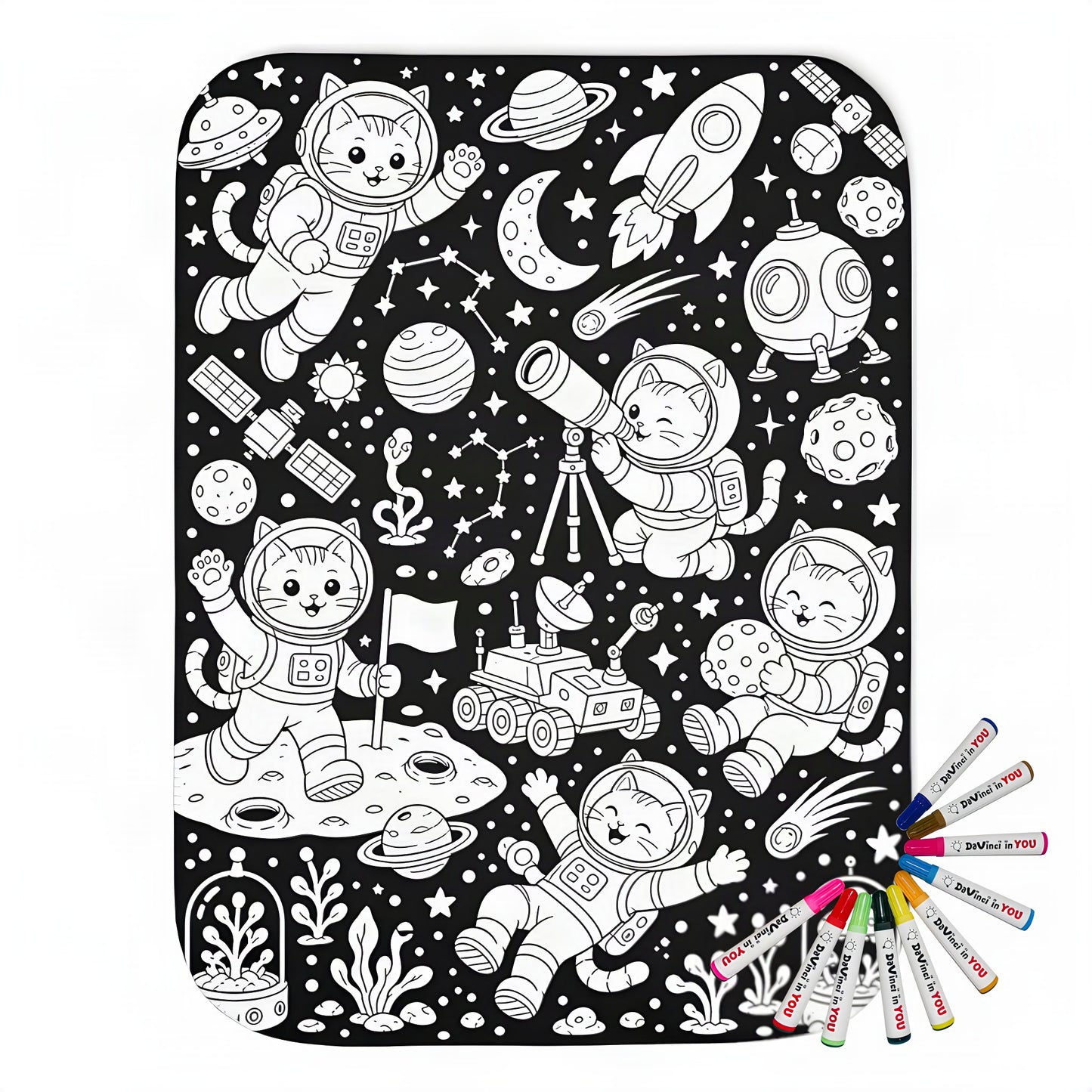Color your own sherpa coloring blanket with 20 fabric markers