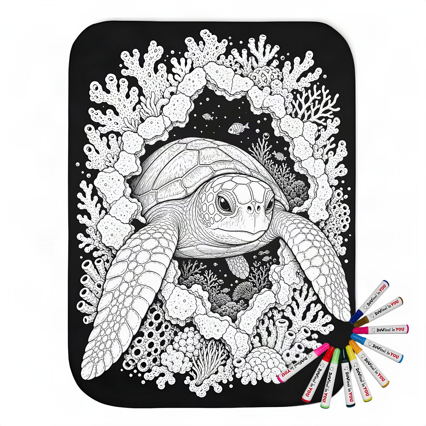 Color your own sherpa coloring blanket with 20 fabric markers