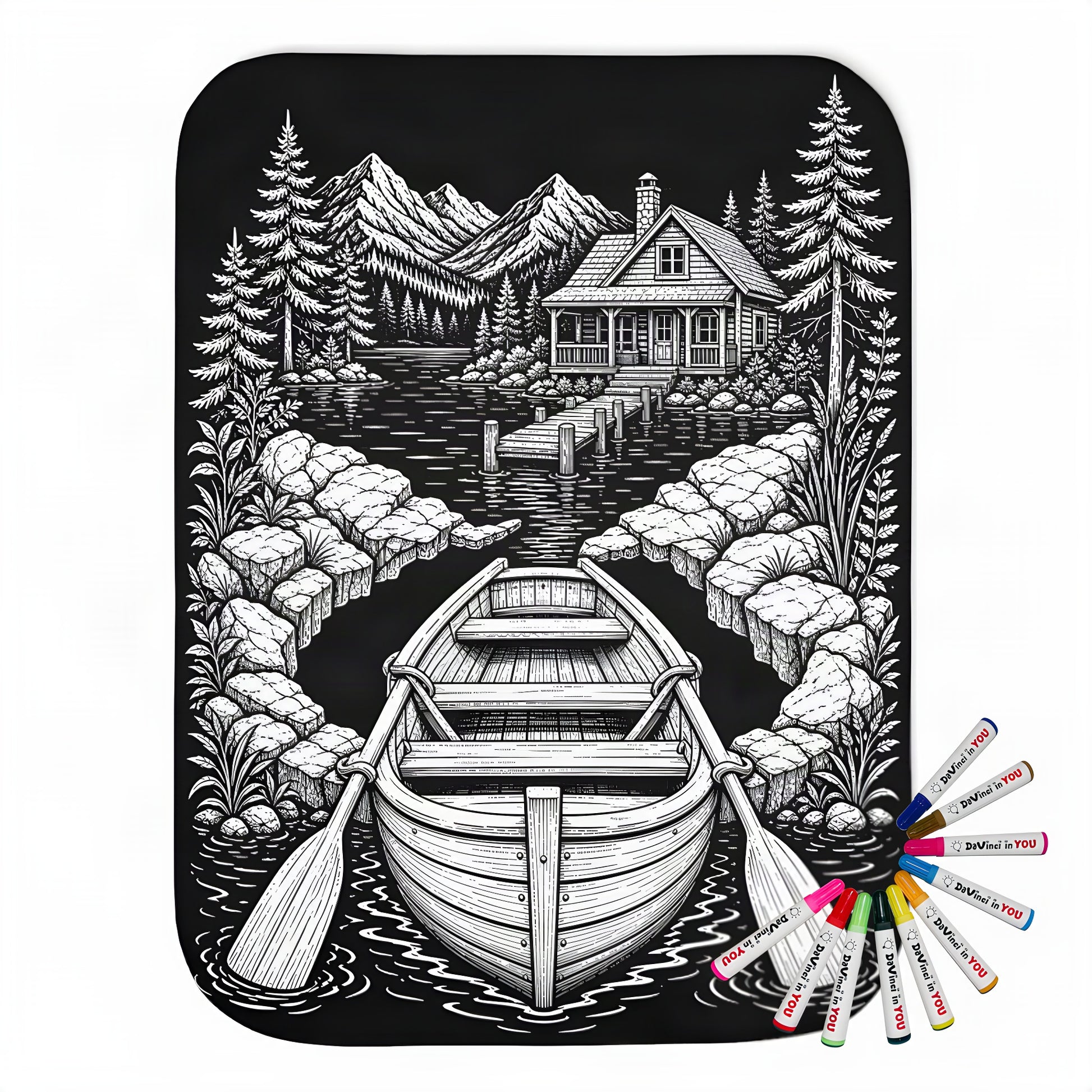 Color your own sherpa coloring blanket with 20 fabric markers