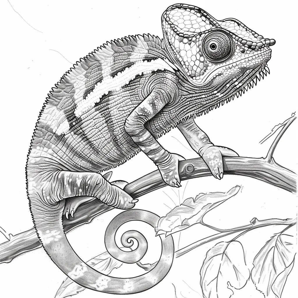 Chameleon coloring blanket design